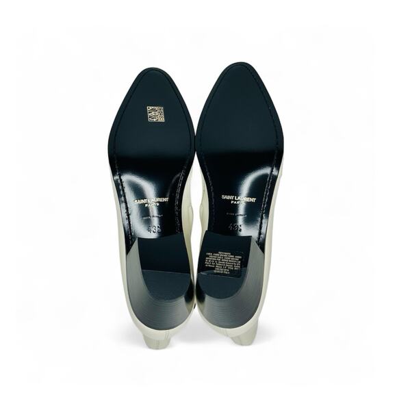 NIB Saint Laurent Vassili Boots EU 43.5 US 10.5 Smooth Leather Ivory White $1250 main image 10
